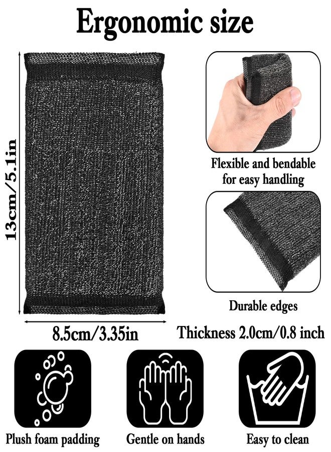 HaiFafafaing 6 Pcs Kitchen Sponges, Steel Wool Scrubbing Sponges, Non Scratch Scrubbers, Heavy Duty Reusable Multipurpose Cleaning Sponge for Washing Dishes, Pots, Pans, Household Cleaning - Image 2